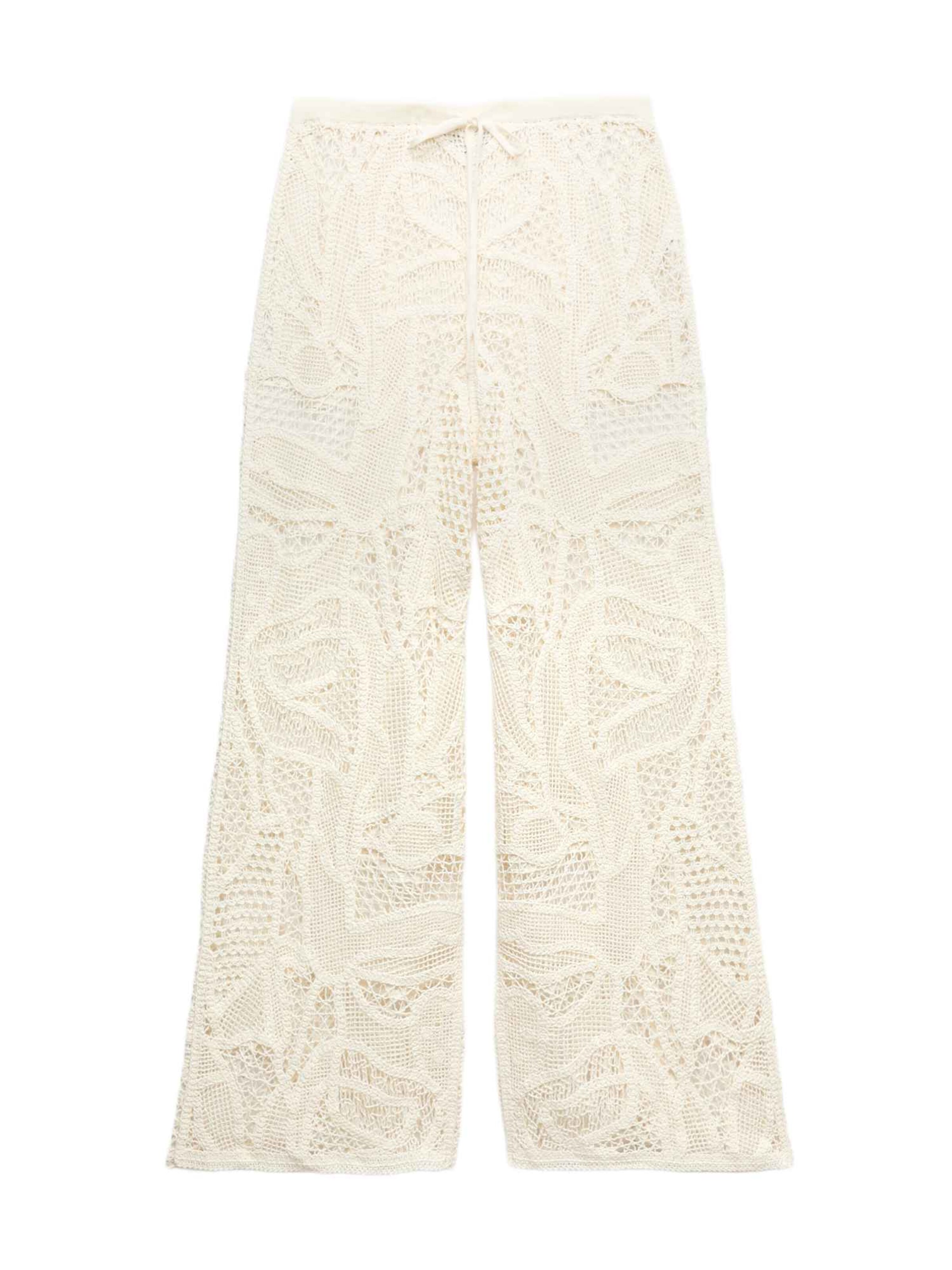 Pantalon Marks & Spencer en blanc : devant