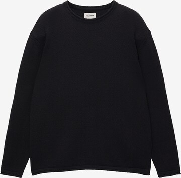 Pull&Bear Sweter w kolorze czarny: przód