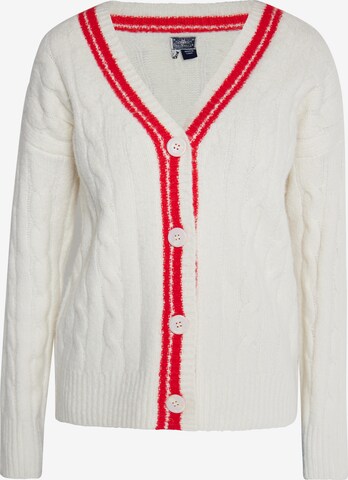 DreiMaster Maritim Knit cardigan in White: front