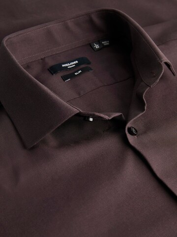 JACK & JONES Slim fit Button Up Shirt in Red