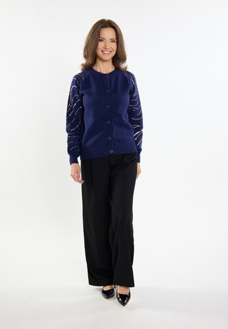 usha BLACK LABEL Knit Cardigan in Blue