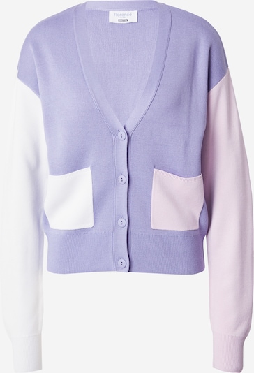 florence by mills exclusive for ABOUT YOU Cardigan 'Cherished' i lilla / lyserød / hvid, Produktvisning