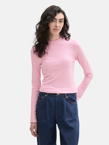 TOM TAILOR DENIM Shirt in Roze: voorkant
