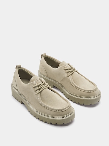 Chaussure à lacets Pull&Bear en beige