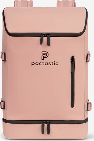 Pactastic Backpack in Pink: front