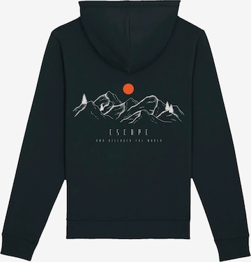F4NT4STIC Sweatshirt 'Mountain Discover The World' in Black