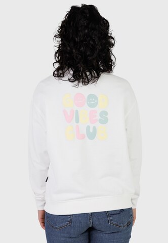 Felpa 'Big Vibes' di Kleinigkeit in bianco: frontale
