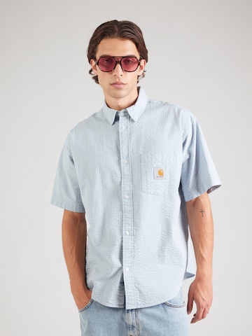 Carhartt WIP Классический крой Рубашка 'Toland' в Синий: спереди