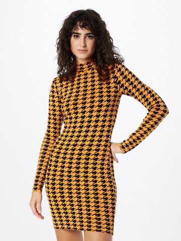 River Island Knit dress 'DOGSTOOTH' in Orange: front