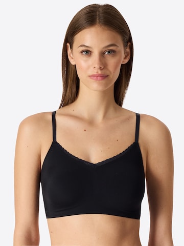 SCHIESSER Bustier BH ' Invisible Soft Lace ' in Zwart: voorkant