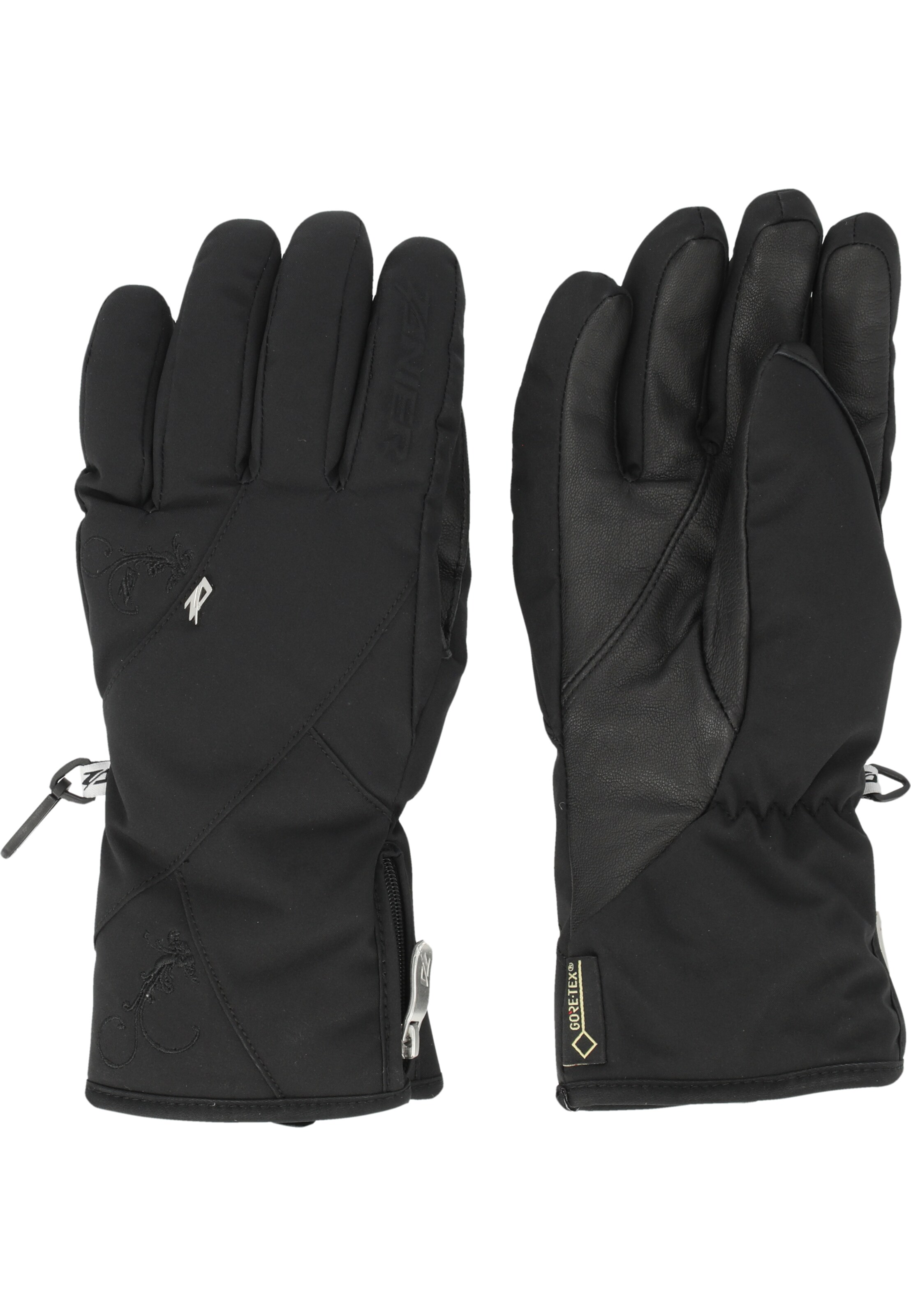 Zanier Full Finger Gloves 'Aurach GTX' in Black: front