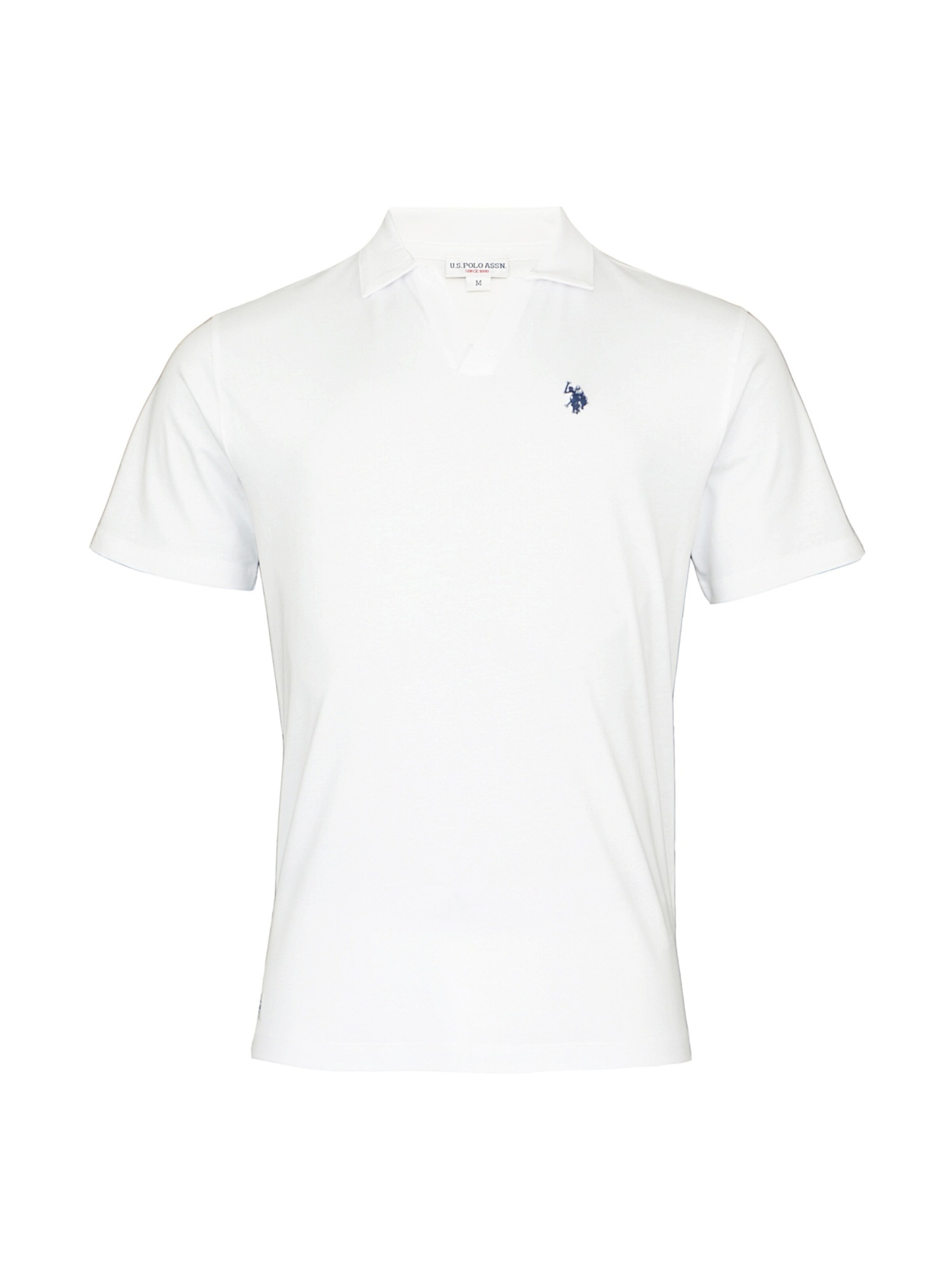 U.S. POLO ASSN. Shirt 'Knopflos' in Wit: voorkant