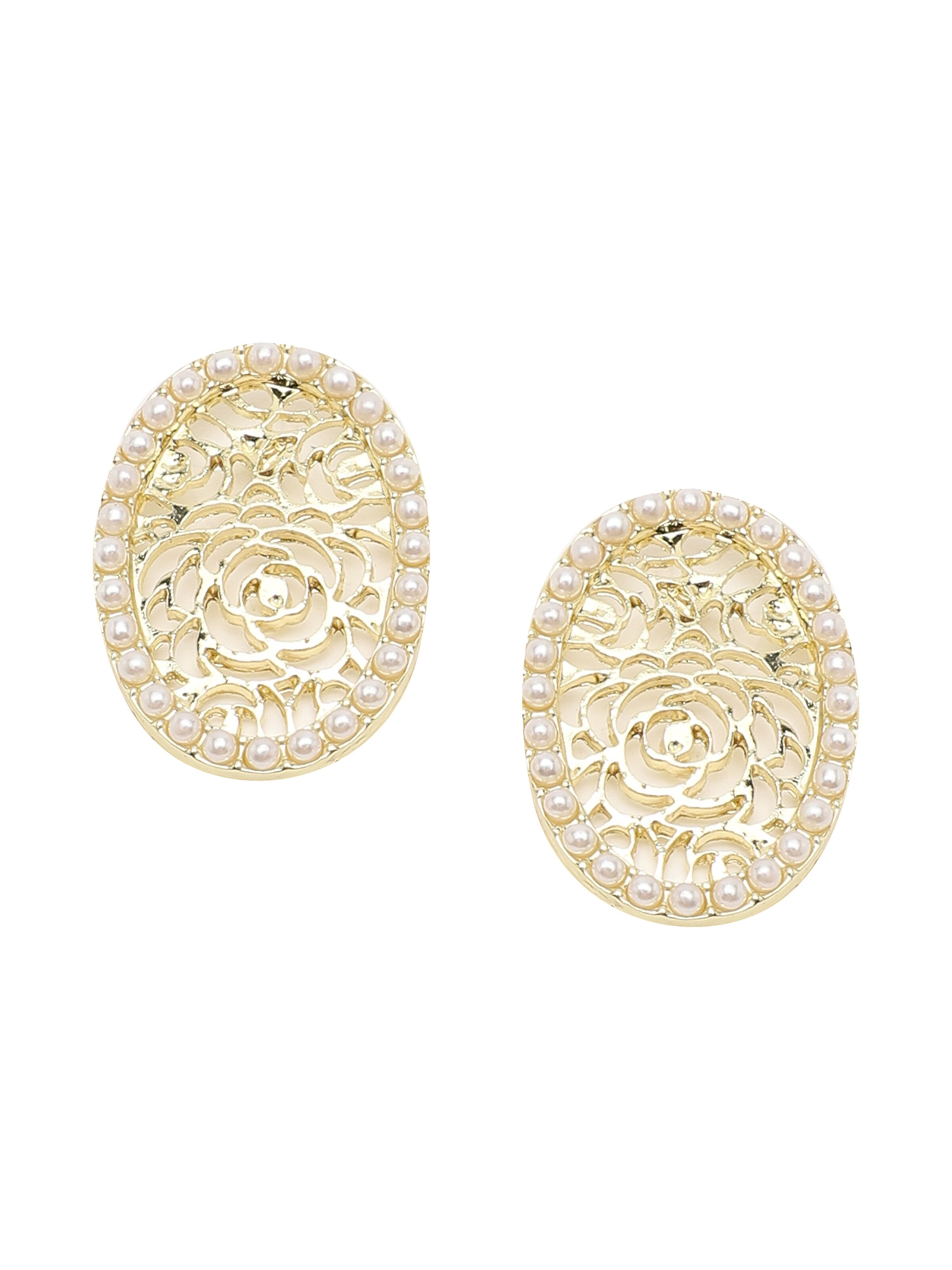 SOHI Earrings in Gold: front