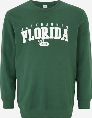 Felpa 'CORY' di Jack & Jones Plus in verde: frontale