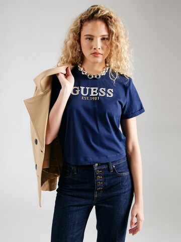 GUESS - Camiseta en azul: frente