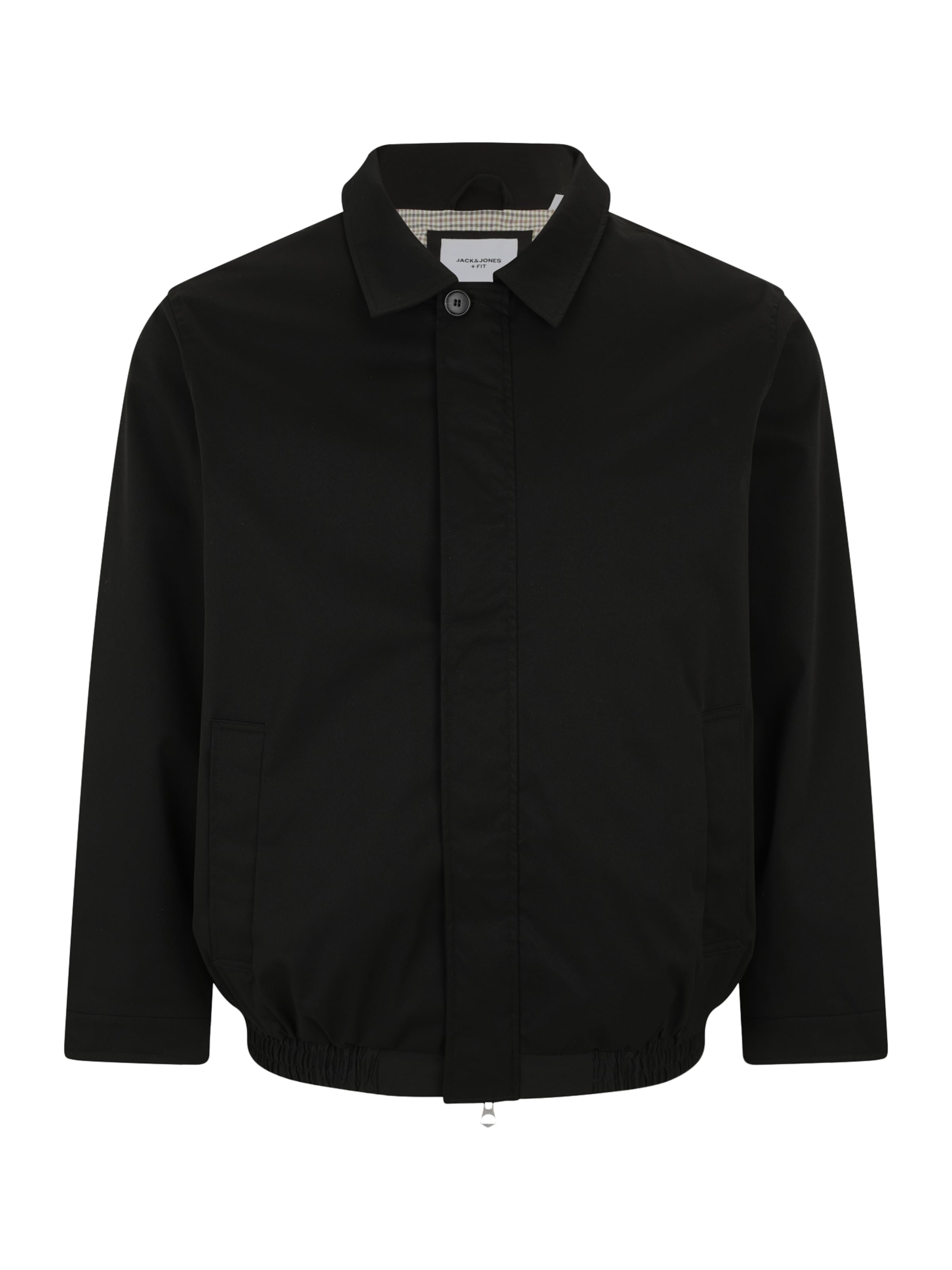 Jack & Jones Plus Prechodná bunda 'JORISLINGTON' - Čierna: predná strana