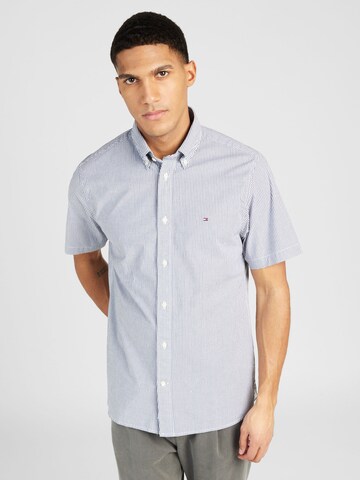 TOMMY HILFIGER - Ajuste regular Camisa 'FLEX MULTI' en azul: frente