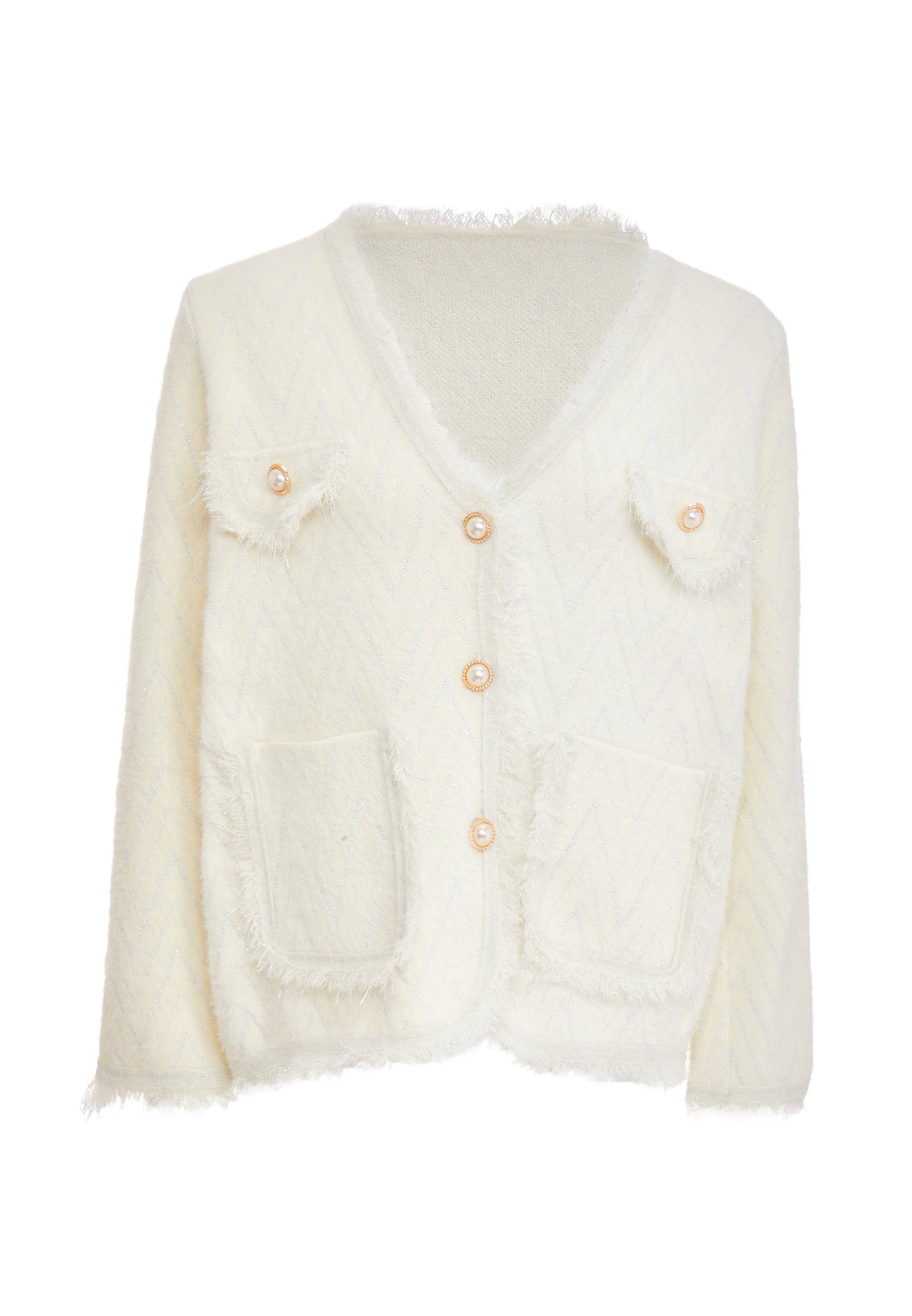 CARNEA - Casaco de malha em branco: frente