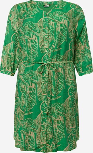 ONLY Carmakoma Robe-chemise 'BETSEY' en beige / vert, Vue avec produit