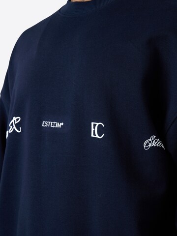 Sweat-shirt ' Logos Oversized ' ESTEEM en bleu