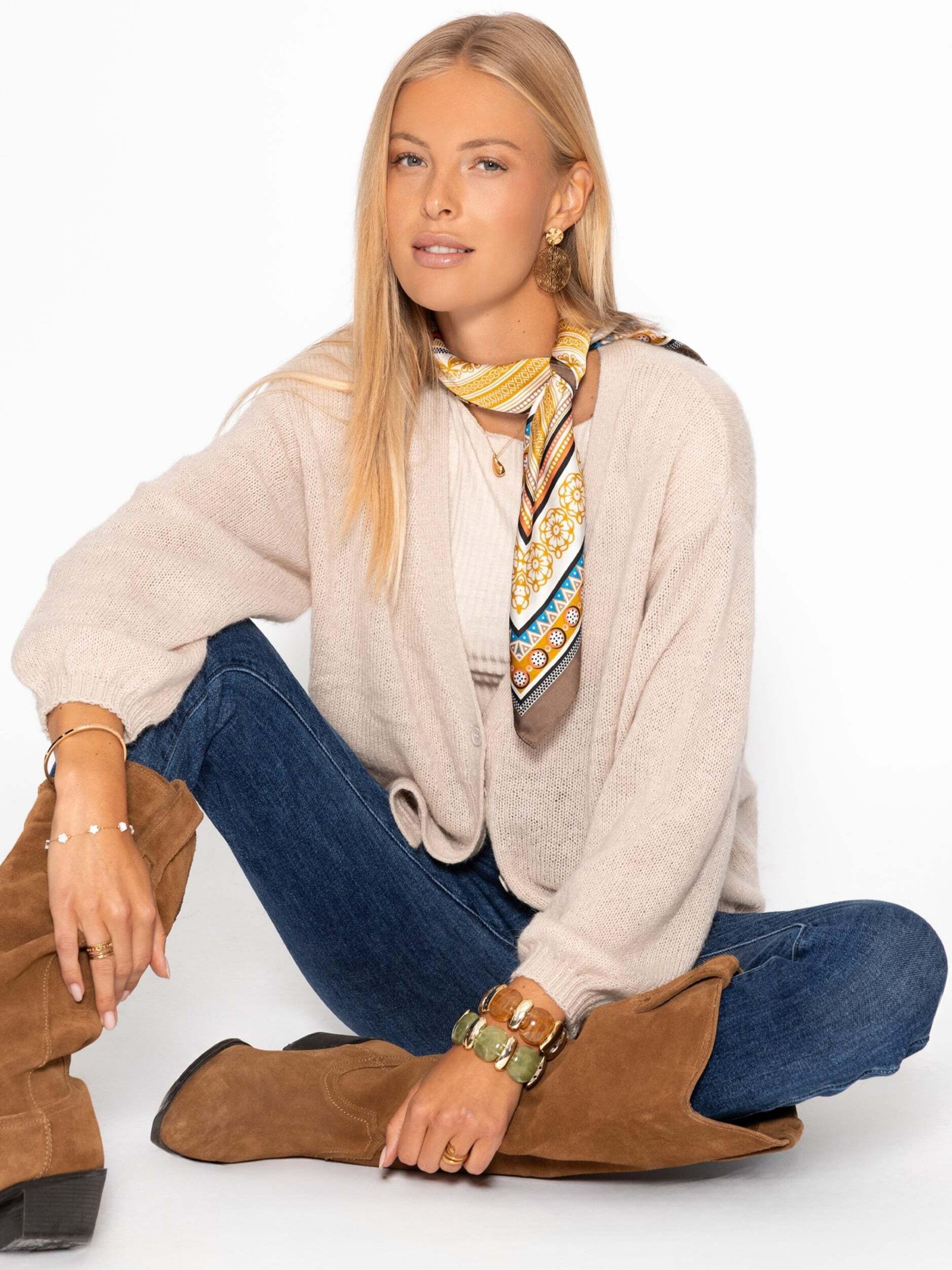 SASSYCLASSY Strickjacke‌‌‌‌‌ in Beige
