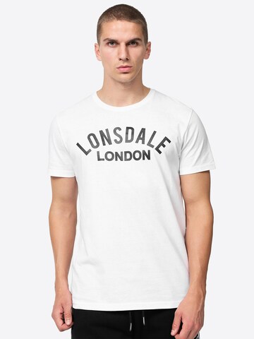 T-Shirt ' BRADFIELD ' LONSDALE en blanc : devant