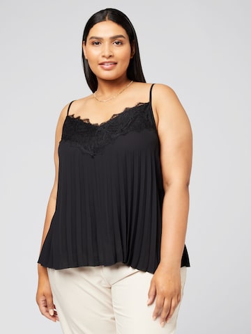 Guido Maria Kretschmer Curvy - Top 'Henrieke' en negro: frente