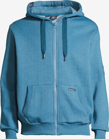 salzhaut Sweatvest 'Breker' in Blauw: voorkant