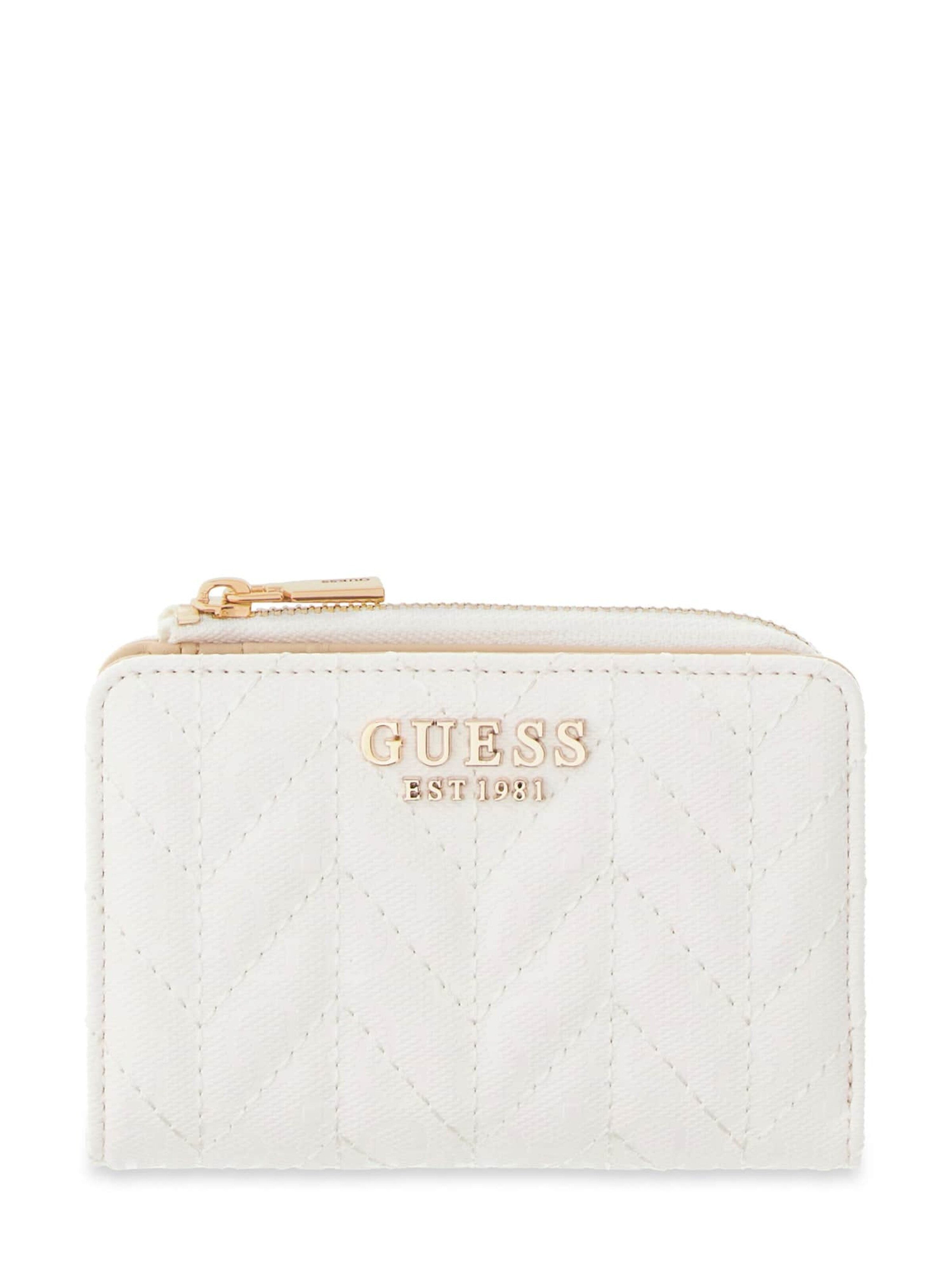 GUESS Wallet 'Stacey' in White: front