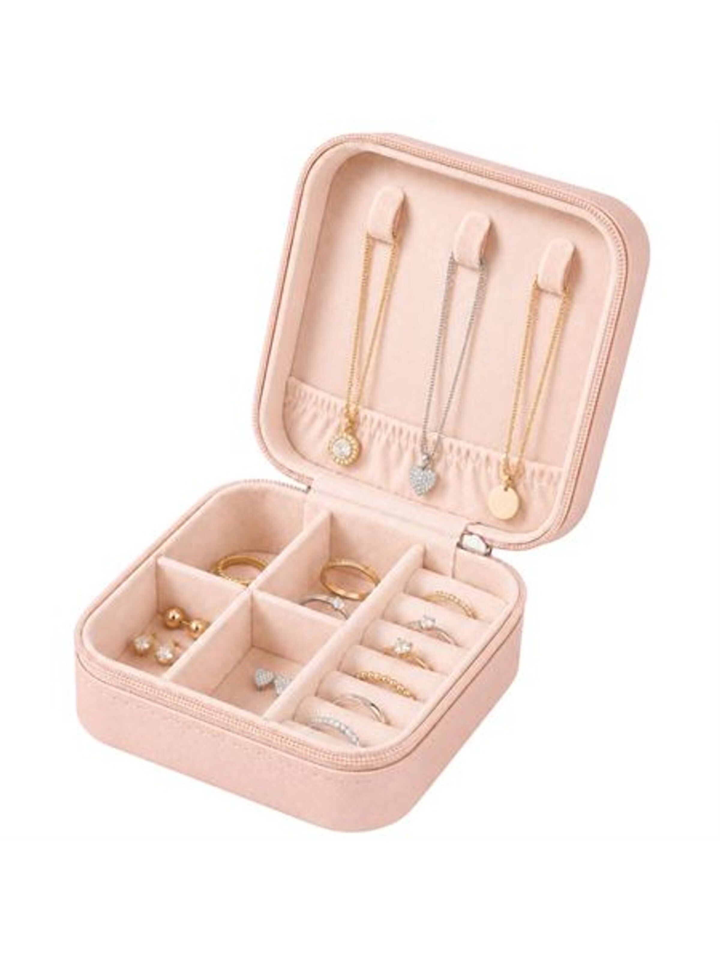 Portagioie di UNIQ Beauty in rosa: frontale