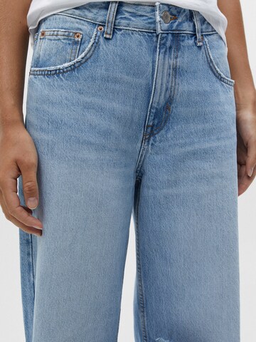 Wide leg Jeans de la Pull&Bear pe albastru