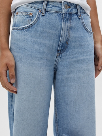 Pull&Bear Wide leg Jeans in Blauw