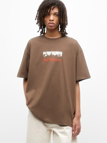 Pull&Bear Shirt in Brown: front