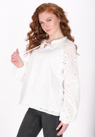 DreiMaster Vintage Blouse in White: front