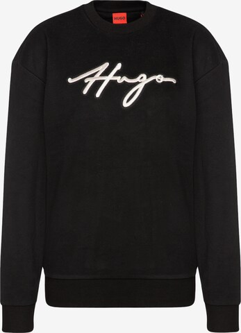 HUGO Sweatshirt 'Easy' in Black: front