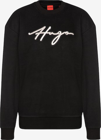 HUGO Red Sweatshirt 'Easy' in Black: front