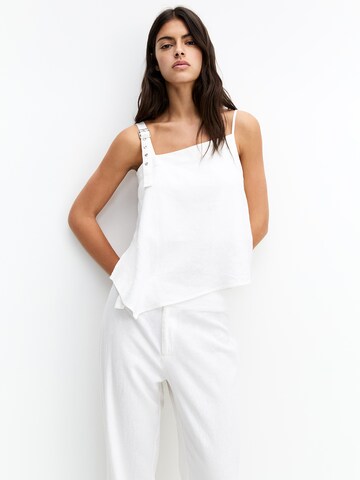 Pull&Bear Top in Weiß: Vorderseite