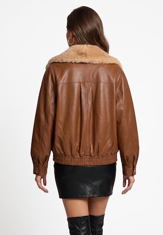 Veste mi-saison faina en marron