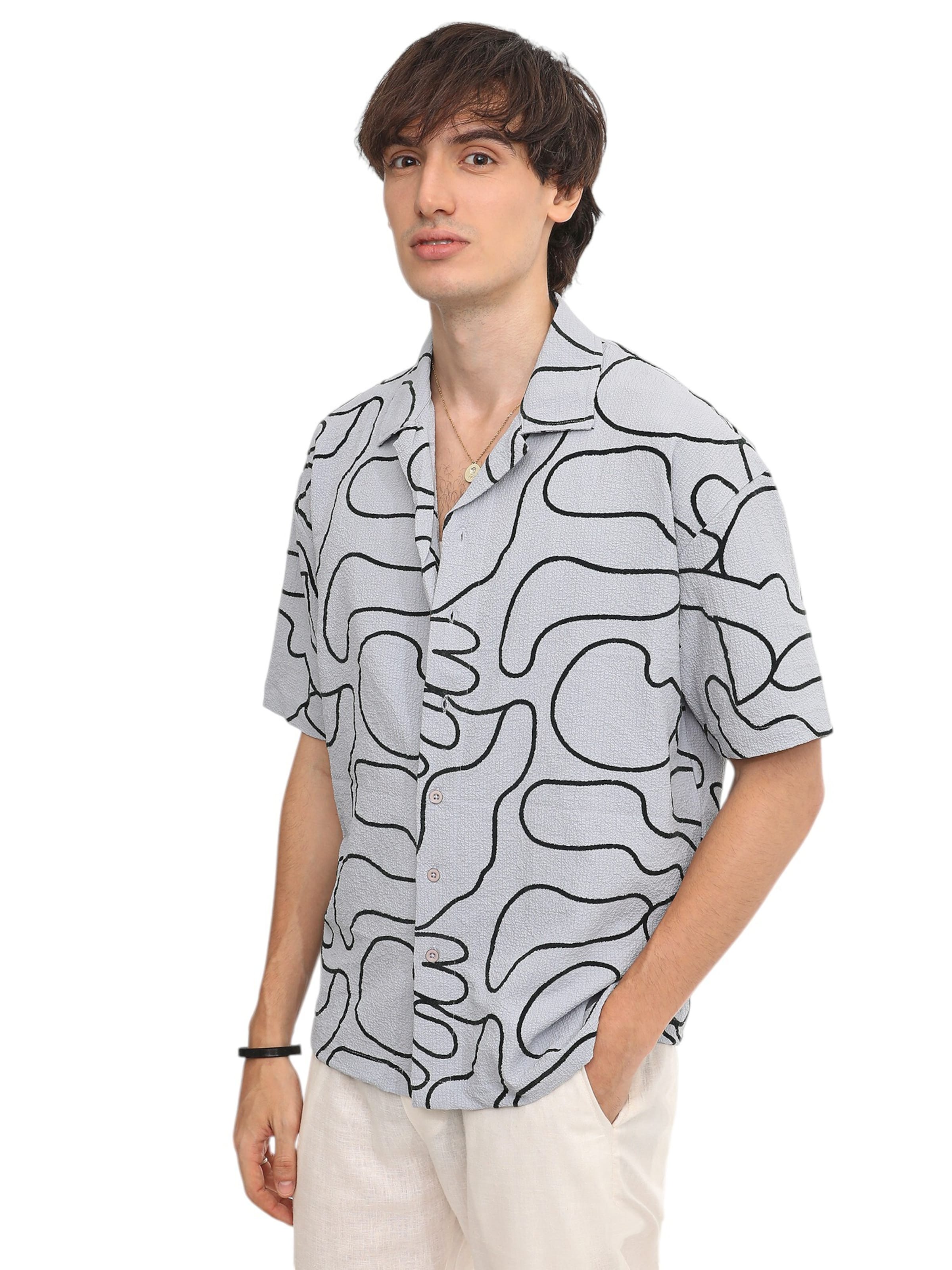 Comfort Fit Cămașă ' Totty ' de la Campus Sutra pe gri