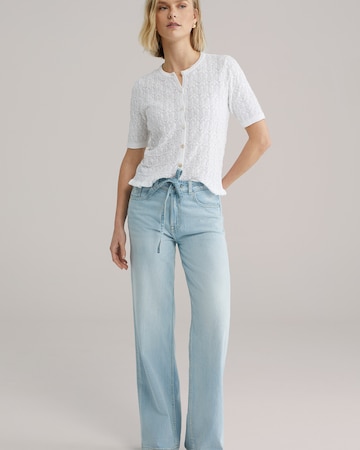 WE Fashion Pletena jopa | bela barva