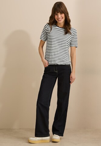 CECIL Streifenshirt mit Glitzer in Blau