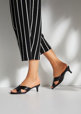 LASCANA Mules in Black: front