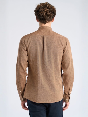 Lindbergh Regular fit Overhemd in Bruin