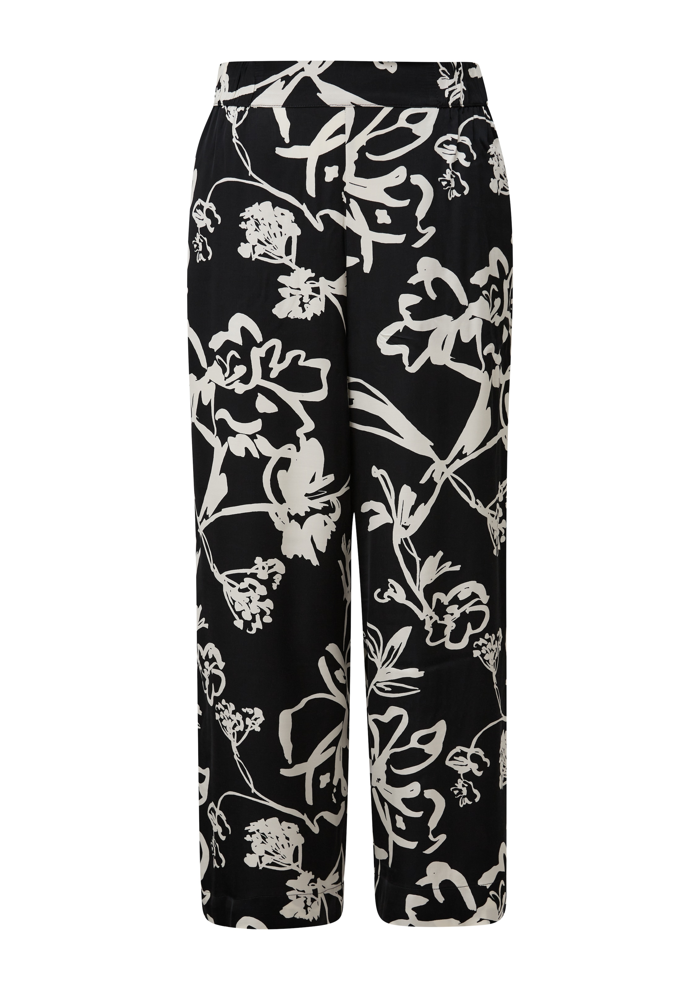 Wide Leg Pantalon s.Oliver BLACK LABEL en noir : devant