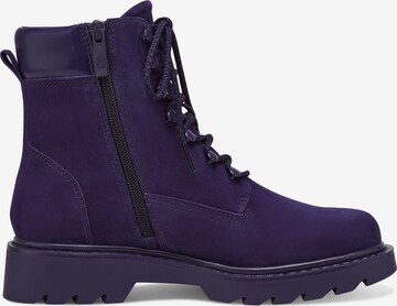 TAMARIS Lace-Up Ankle Boots in Purple