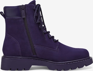 TAMARIS Lace-Up Ankle Boots in Purple