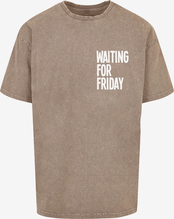 Mister Tee Shirt 'Waiting For Friday' in Beige: front