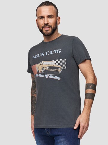 Recovered T-Shirt 'Ford The Power Of Mustang' in Grau