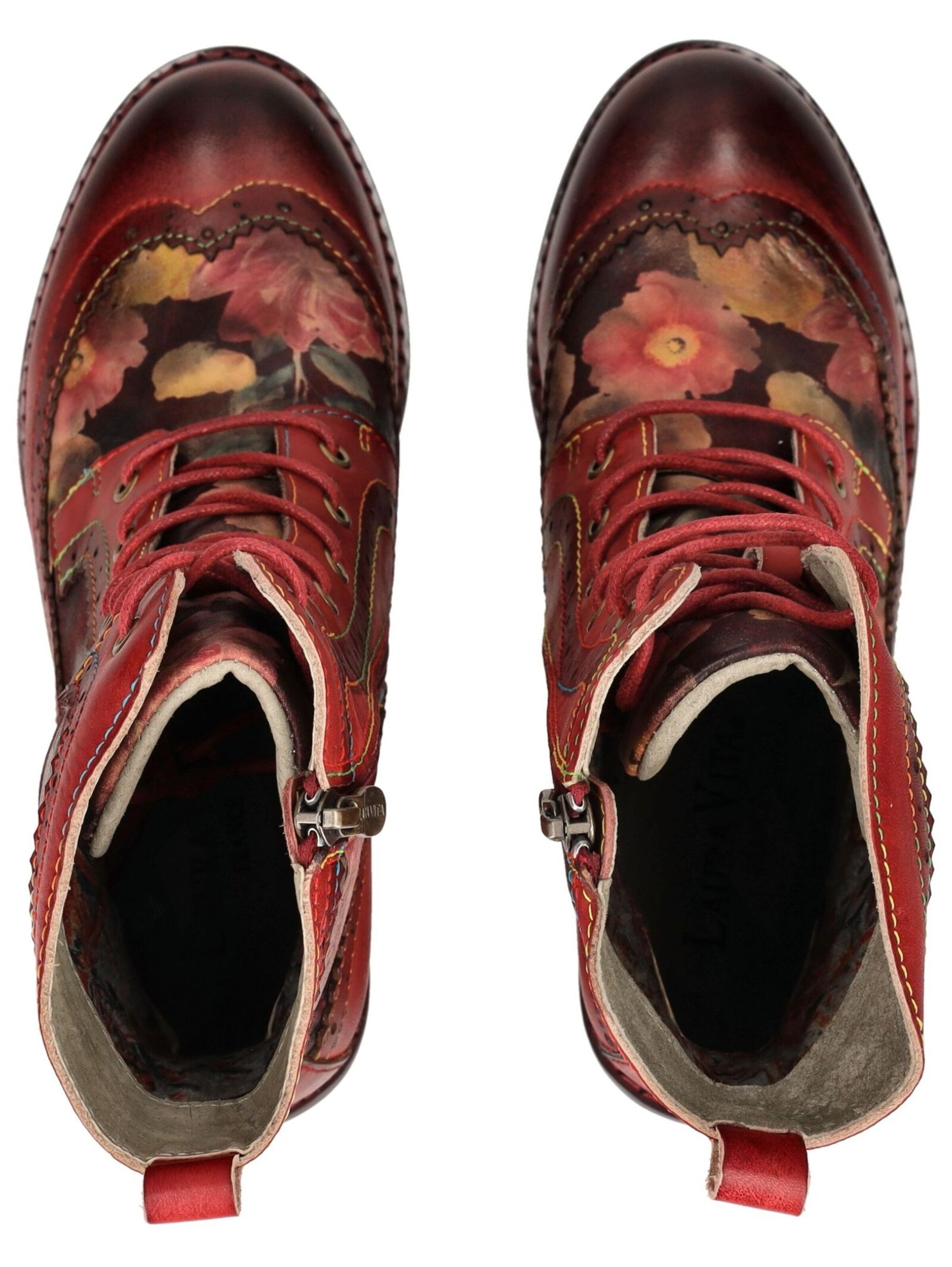 Laura Vita Schnürstiefelette in Rot