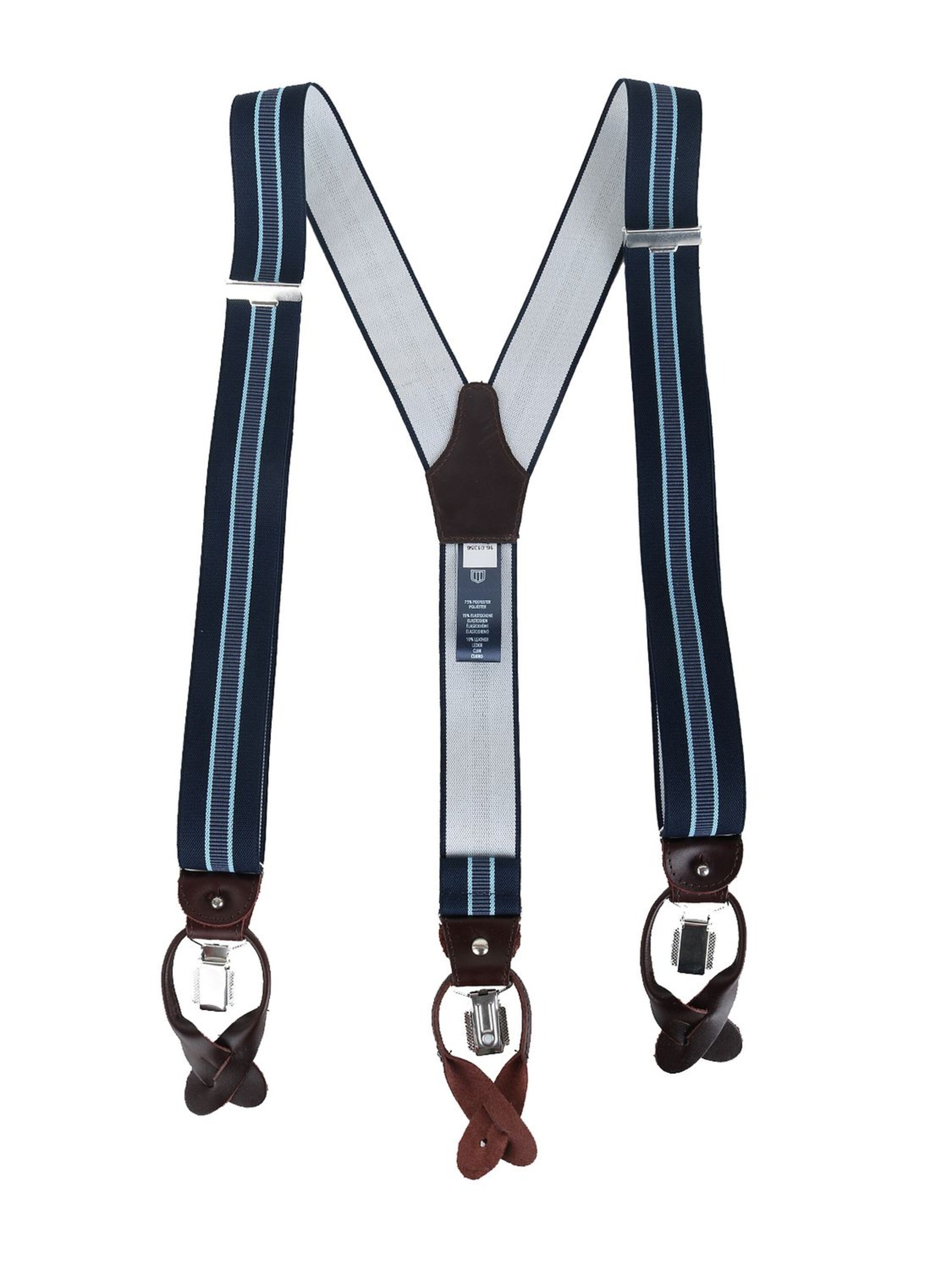 Profuomo Suspenders in XS-XL in Navy, Item view